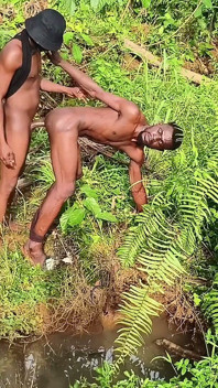 Ebenholz rannte um sein leben nach einem gnadenlosen harten dschungelfick