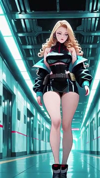 Cyber Awakening: the Blonde Warrior's Secret!