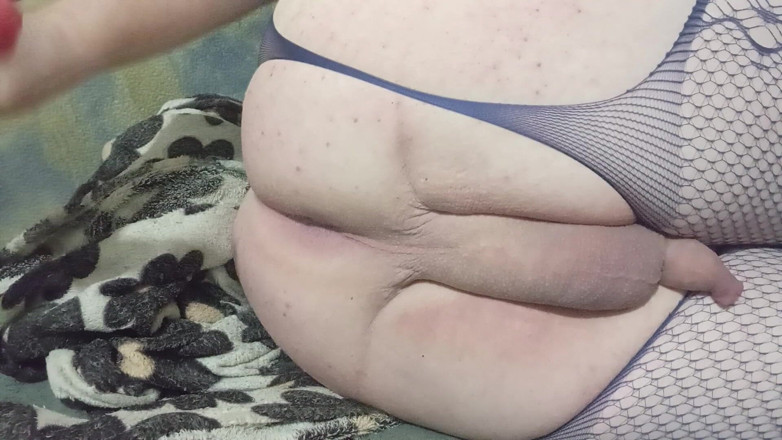 femnickboy: Fat Sissy Fucks Ass with Dildo and Cums