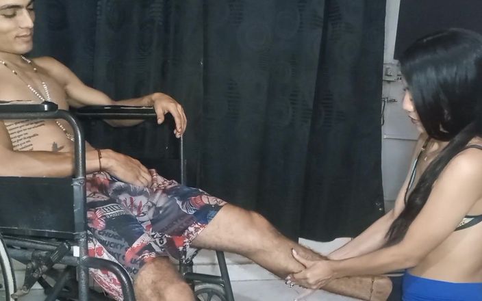Gleydimar Hot: 私の義理の兄弟は車椅子に乗っていて、彼のペニスで助けを必要としています-私の角質義理の兄弟との自家製セックス