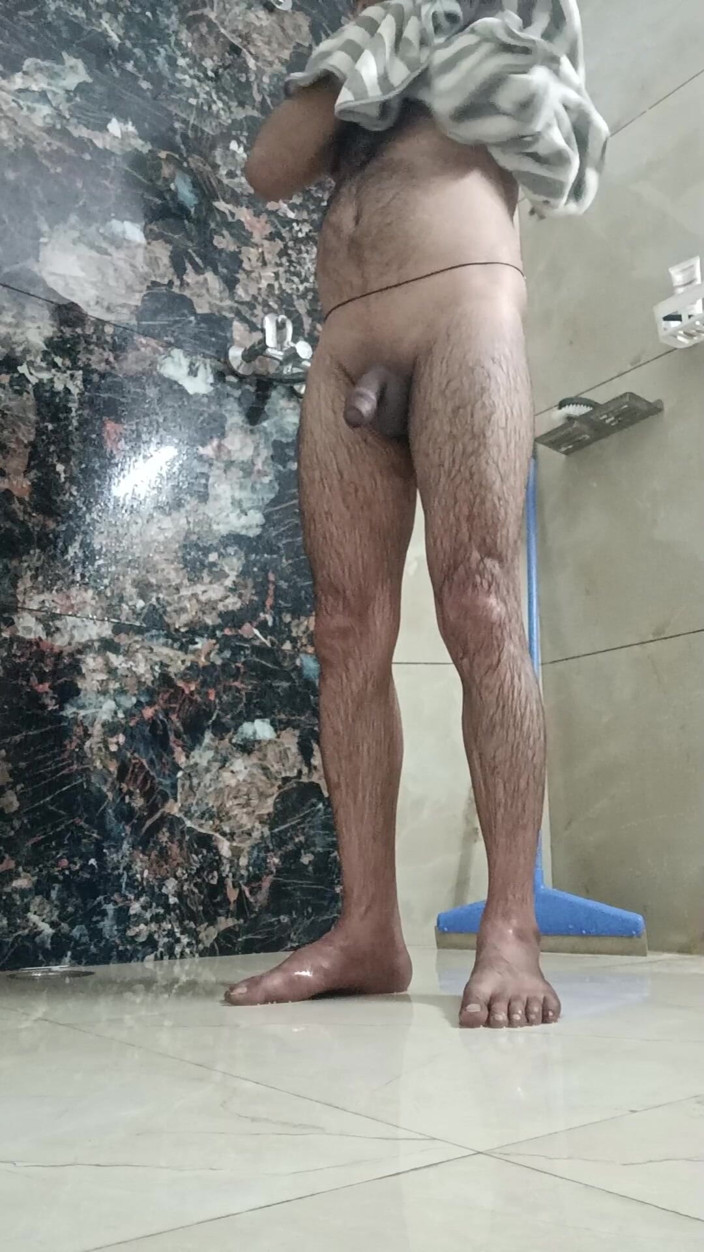 Rajasthani-old-lover: Indian Desi Man Enjoy Shower Show