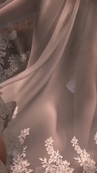 핫한 웨딩 드레스를 입은 3D 슈퍼 핫한 아시아 미시 밀프 신부