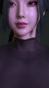 3D bbw asijská milf nahá její obrovská prsa byla ošukaná velkým černým pérem