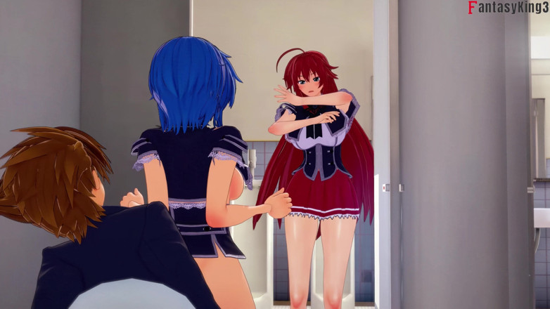 Fantasy king: Xenovia और issei बाथरूम में चुदाई करती है, Rias को पता चलता है - dxd ntr madness Series