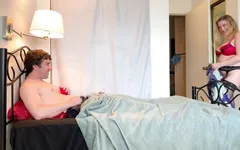 Caught masturbating with stepmom's panties