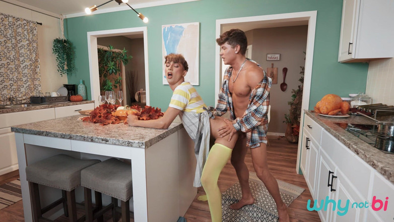 WhyNotBi: Men-thanks4giving Me Anal - Drake Von, Foxy Alex, Cherry Kiss