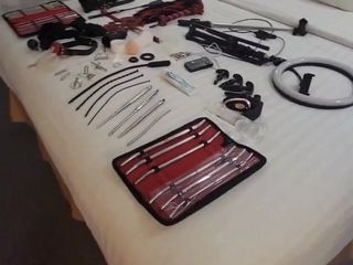 Urethral Sound: Unpacked my full toy collection on Dallas hotel bed