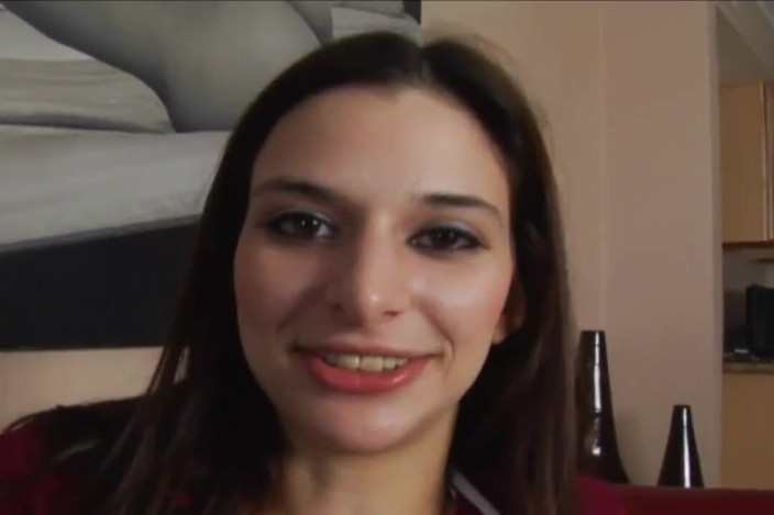 Young Sinner: She looks at you while suck a big hard cock!