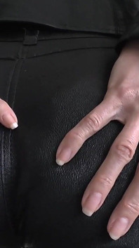 Leather Ass Pampering POV, Beautiful Hands, Leather Ass Kissing and Sniffing Lady Victoria Valente