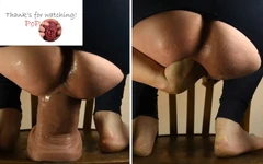 Popoop. Hankeys - Rentman 3xl, gode au fond de ma chaise dans mon cul - Prolapsus et bouton de rose