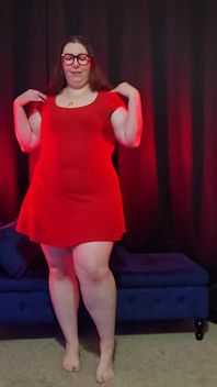 Gorda grandota se prueba vestidos y tacones con curvas