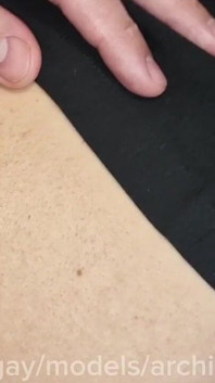 A Transvestite's Big Dick Let Him Fuck His Hole in Tights and a Skirt Covered in Cum