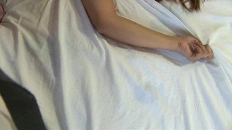 Lucky Perverts: Busty blonde chick getting rammed hard on the bed