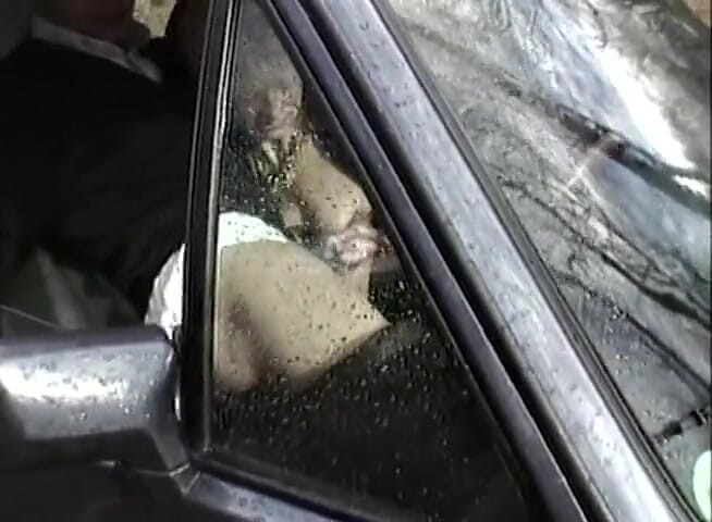 European Classics: Blonde mature sucks her lover's cock in the car