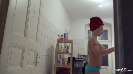 Scout69: Hot stepsister caught step brother jerk with her panties and...