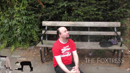 Domestic femdom: Ignoring the human ashtray in outdoor