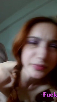 Redhead Skinny Amateur Fucked by Mature Fat Man