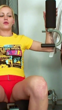 Young German teen is surprised by her grandpa while doing sports and lets him fuck her