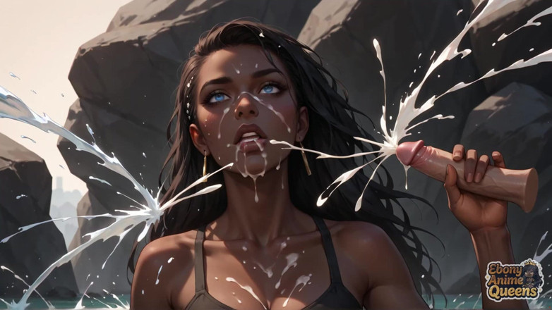 Ebony Anime Queens: Febre negra aquece o deserto! o pornô xxx mais quente!