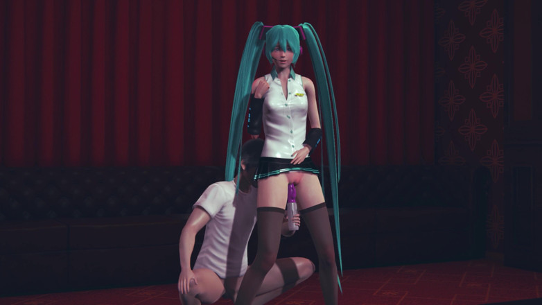Waifu club 3D: Miku fucked with a vibrator until she cummed