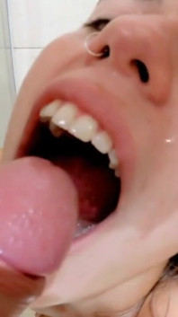 Drinking Pee Yellow and Cum Swallow - Bathroom