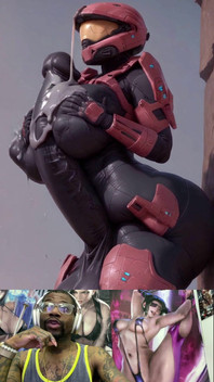 Giant Milky Cock Spartan Cums All Over Herself with Her Hardcore Futa Cock