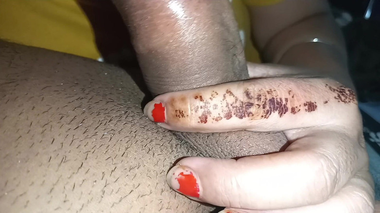 NaughtyWings: Desi Girl the Cum After Shaking the Boy's Penis.