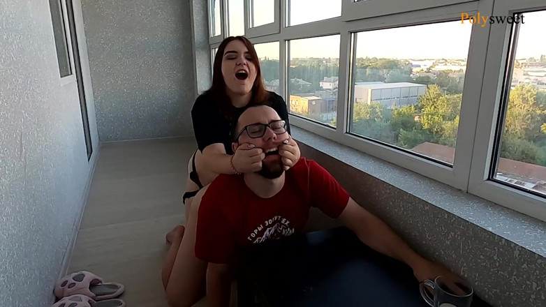 Polly Sweet: Guy Cums 3 Times From a Huge Strapon After Squirt From...
