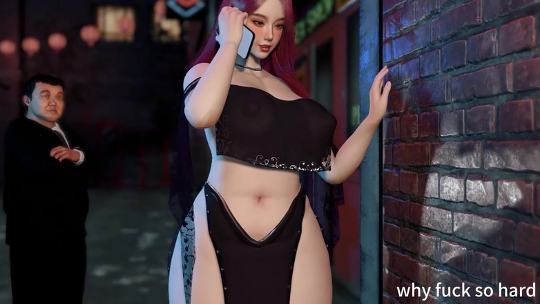 Why fuck so hard: 3D bella donnona calda milf asiatica nuda il suo grosso...