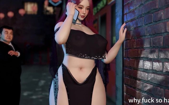 Why fuck so hard: 3D bella donnona calda milf asiatica nuda il suo grosso...