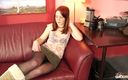Czech Pornzone: Sexy redhead in short skirt get hard cock instead of...