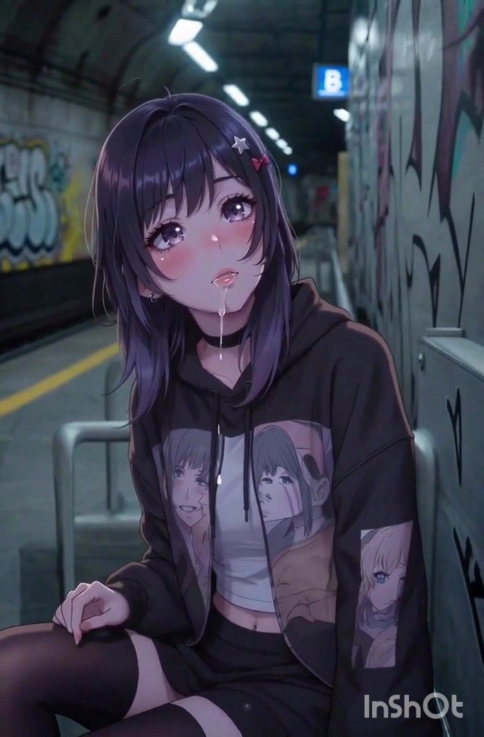 Wertstofsamler: Cute Anime Girl masturbuje się i zostaje zerżnięta na stacji...