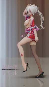 Sô cô la cream cheongsam; Vớ đen; Giày cao gót đỏ ướt gợi cảm