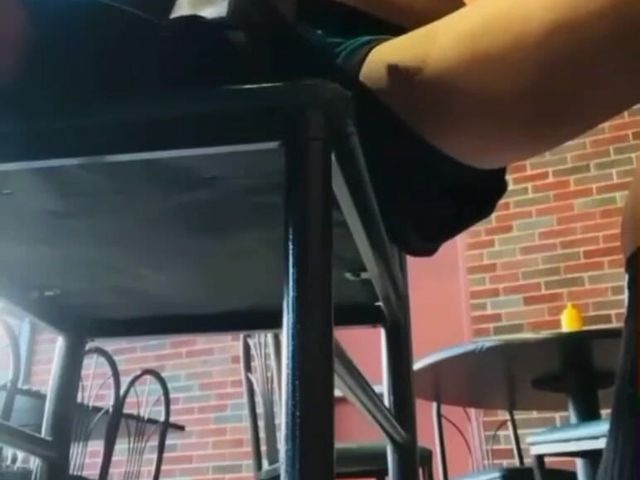 Exhibitionist Cum in Restaurant (Jeffery)
