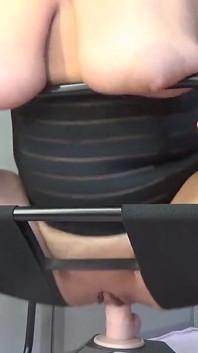 Chaise spéciale pour gode en gros plan