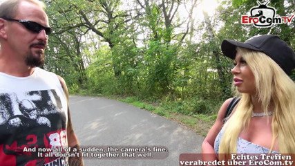 EroCom: German outdoor blinddate with big tits muscle teen outdoor