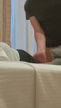 MILF Tied to the Bed with Stockings and Heels Fucked Hard