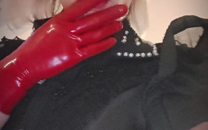 DeesseJulia: Mein neuer roter handschuh-latex - herrin julia