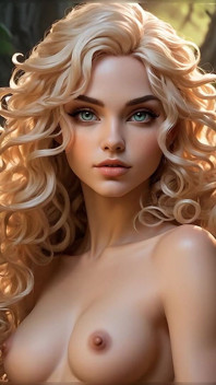 Lustrender - estilo cómic desnudo elf girl slideshow - sexy ai fantasy elf coño y tetas