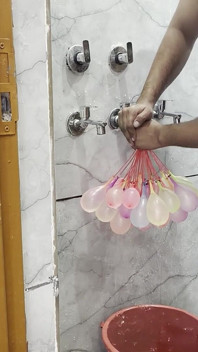 After Holi Festival Cleaning Color and Cum of Bhabhi