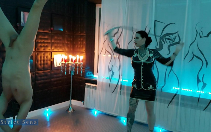 Strict Senz: ミスアレッサミラノ無慈悲逆さま鞭打ちパート2