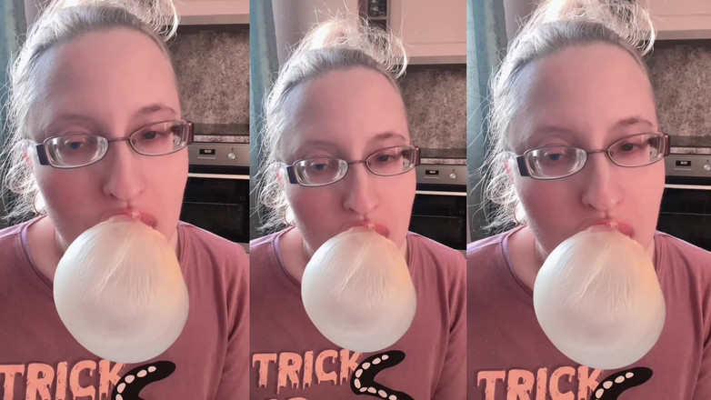 FinDom Goaldigger: Asmr obrovské bublinové gumové zvukové efekty, poslouchejte ve sluchátkách