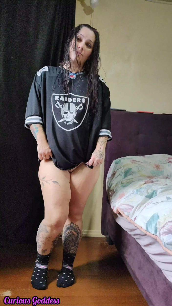 Adrian And Curious: Curious Goddess - Hot Brunette Wearing Only a Towel, Very Horny