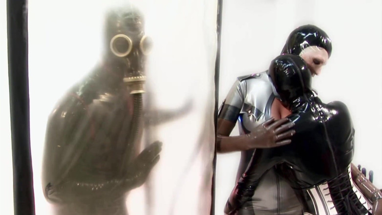 Bizare & Extreme: Two masked chicks are having fun with their slave