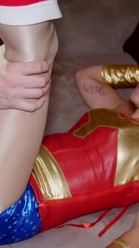 Wonder, girl will sex, glänzendes, braunes nylon