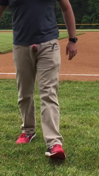 Jerking off on the Baseball Field by Home Plate