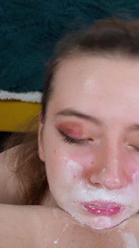 Ritzy Rain Licks Her Master's Ass with Whipped Cream - Rimjob From a Submissive Slut in POV Close-up