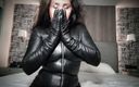 Domina Fire: Asmr - Full Leather Catsuit &amp;amp; Gloves