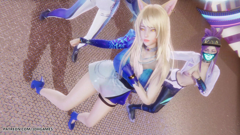 3D-Hentai Games: Mmd kpop demon hunters - huntrx - golden ahri akali kaisa сексуальний стриптиз Ліга Легенд хентай без цензури 4k 60 кадрів в секунду