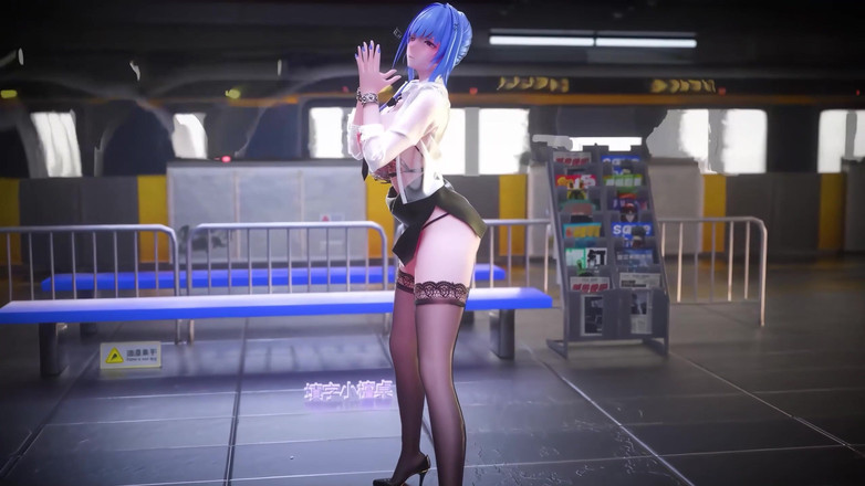 MikuMotion: Kancelářská dáma uniforma; Tužka Sukně; Krajka Tanga; Tajemník